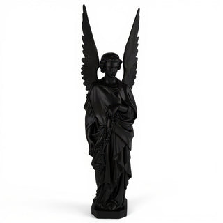 Incense Angel, Left Statue - 96-inch — Flat Black finish