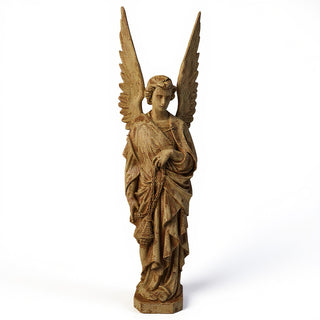 Incense Angel, Left Statue - 96-inch — Gothic Stone finish
