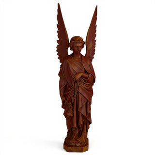 Incense Angel, Left Statue - 96-inch — Rust finish
