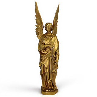 Incense Angel, Right Statue - 96-inch — Antique Gold finish