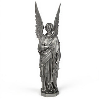 Incense Angel, Right Statue - 96-inch — Aged Silver finish
