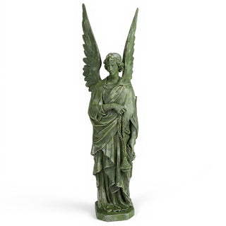 Incense Angel, Right Statue - 96-inch — Mossy Green finish