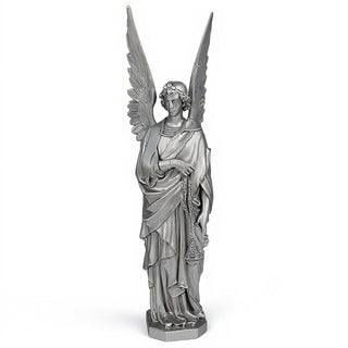 Incense Angel, Right Statue - 96-inch — Silver finish
