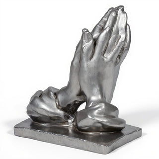 Praying Hands - 9-inch — Aged Silver finish