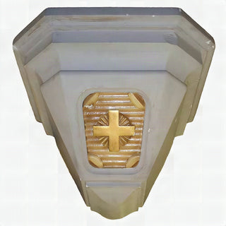 BRACKET WITH CROSS Statue - 14-inch - Realistic Color - Hand-Painted