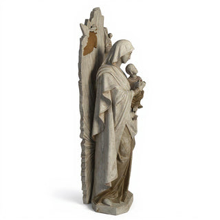 Our Lady of Perpetual Help with Sunburst Statue - 73-inch — Antique Stone finish