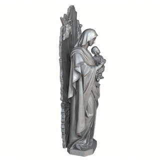 Our Lady of Perpetual Help with Sunburst Statue - 73-inch — Antique Silver finish