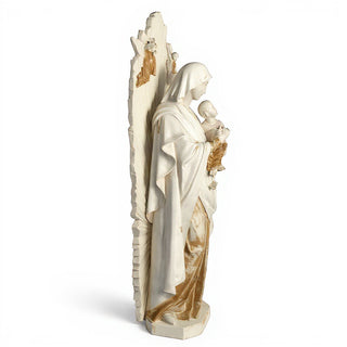 Our Lady of Perpetual Help with Sunburst Statue - 73-inch — Antique White finish