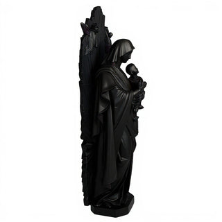 Our Lady of Perpetual Help with Sunburst Statue - 73-inch — Flat Black finish
