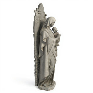 Our Lady of Perpetual Help with Sunburst Statue - 73-inch — Old Stone finish