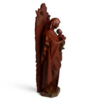 Our Lady of Perpetual Help with Sunburst Statue - 73-inch — Rust finish