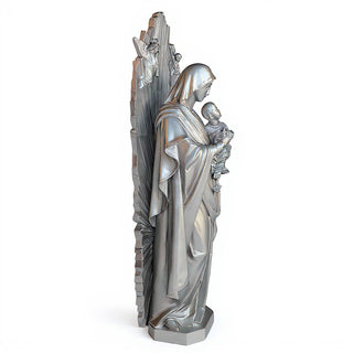Our Lady of Perpetual Help with Sunburst Statue - 73-inch — Silver finish