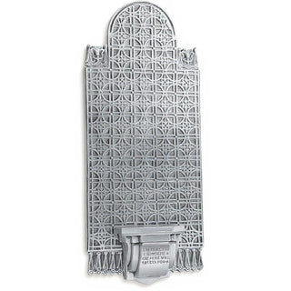 Bracket and Back Wall Bracket - 34-inch — Silver finish