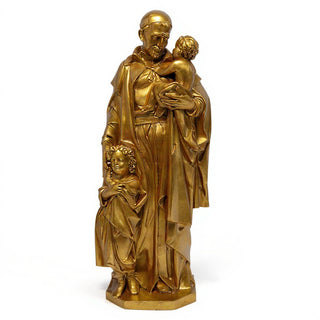 Saint Vincent de Paul Statue - 24-inch — Antique Gold finish