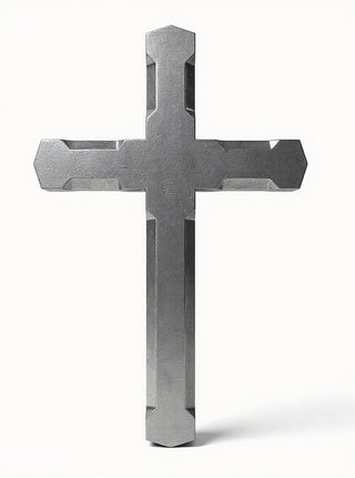 Church Top Cross - 53-inch — Aged Silver finish