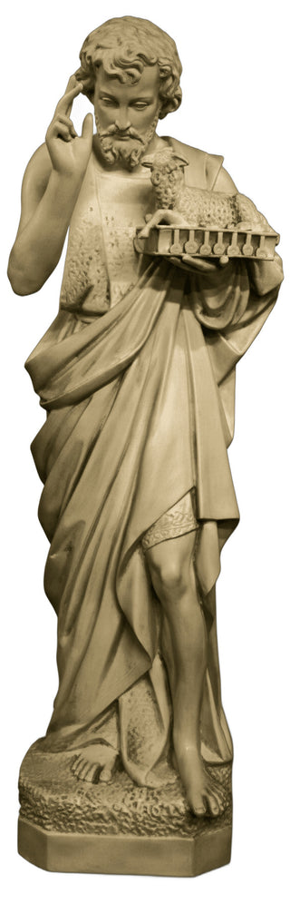 Saint John w/ Sheep Statue - 65-inch