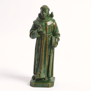 Saint Francis of Assisi with Birds Statue - 24.5-inch — Green Bronze finish