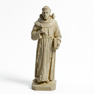 Saint Francis of Assisi with Birds Statue - 24.5-inch — Museum Terracotta finish