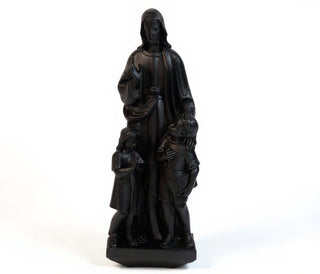 Christ with Two Children Statue - 36-inch — Dusted Black finish