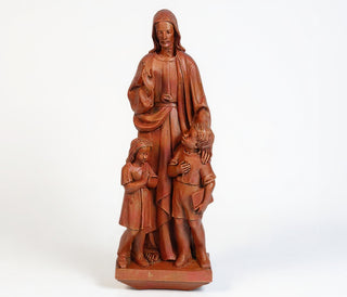 Christ with Two Children Statue - 36-inch — Metro finish