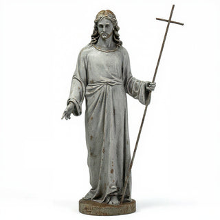 Risen Christ, Without Flag Statue - 39-inch — Antique Stone finish