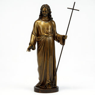 Risen Christ, Without Flag Statue - 39-inch — Bronze finish