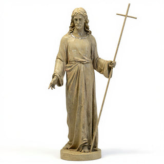 Risen Christ, Without Flag Statue - 39-inch — Dusted Sand finish