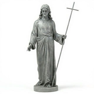 Risen Christ, Without Flag Statue - 39-inch — Old Stone finish