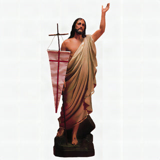Resurrection Christ no flag in Statue - 48-inch - Realistic Color - Hand-Painted