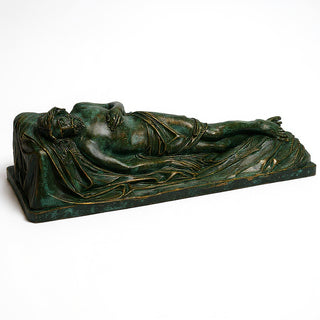 The Dead Christ Statue - 60-inch — Green Bronze finish
