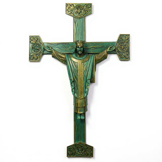 Christ the King Statue - 36-inch — Green Bronze finish