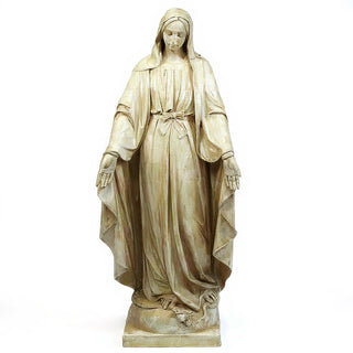 Our Lady of Grace Statue - 60-inch — Antique White finish