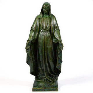 Our Lady of Grace Statue - 60-inch — Green Bronze finish