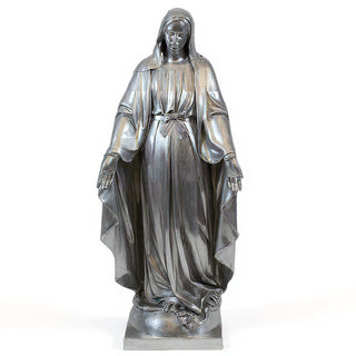 Our Lady of Grace Statue - 60-inch — Silver finish