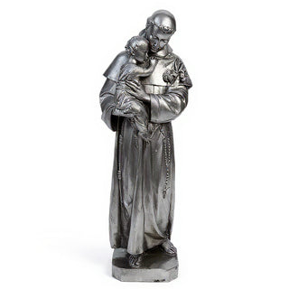 Saint Anthony of Padua with the Christ Child Statue - 67-inch — Antique Silver finish