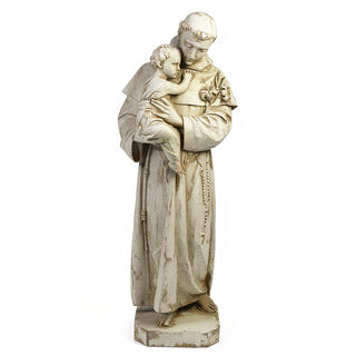 Saint Anthony of Padua with the Christ Child Statue - 67-inch — Antique White finish