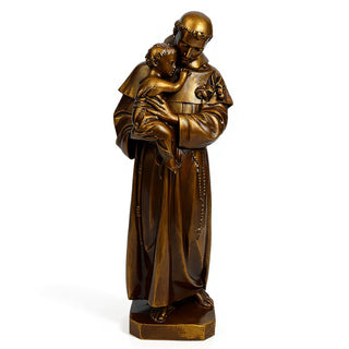 Saint Anthony of Padua with the Christ Child Statue - 67-inch — Bronze finish