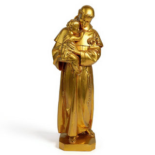 Saint Anthony of Padua with the Christ Child Statue - 67-inch — Deep Gold finish
