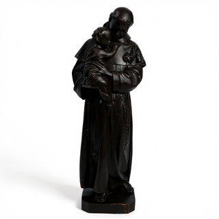 Saint Anthony of Padua with the Christ Child Statue - 67-inch — Iron finish