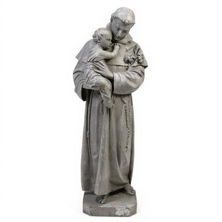 Saint Anthony of Padua with the Christ Child Statue - 67-inch — Limestone finish