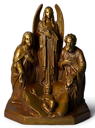HOLY FAMILY W/ANGEL 38"-inch Statue - 38-inch