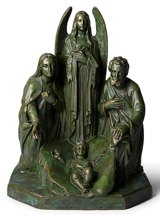 HOLY FAMILY W/ANGEL 38"-inch Statue - 38-inch