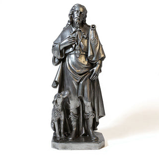 Saint Roch Statue - 48-inch — Aged Silver finish