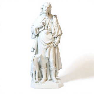 Saint Roch Statue - 48-inch — Flat White finish