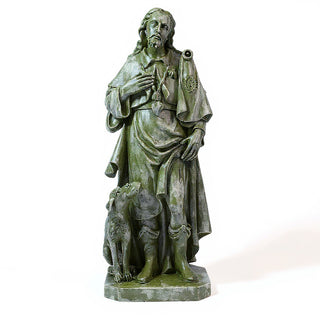 Saint Roch Statue - 48-inch — Mossy Green finish