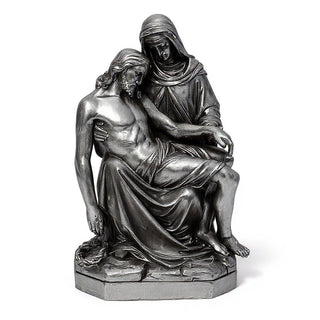 Pieta Statue - 53-inch — Antique Silver finish