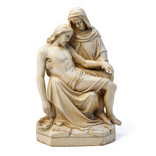 Pieta Statue - 53-inch — Antique White finish