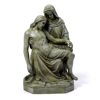 Pieta Statue - 53-inch — Mossy Green finish