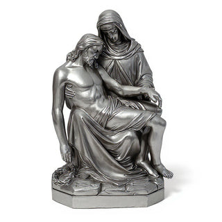 Pieta Statue - 53-inch — Silver finish