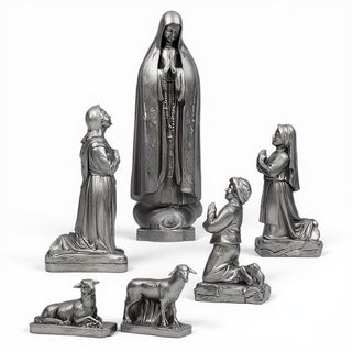 Our Lady of Fatima Statue - 60-inch — Aged Silver finish